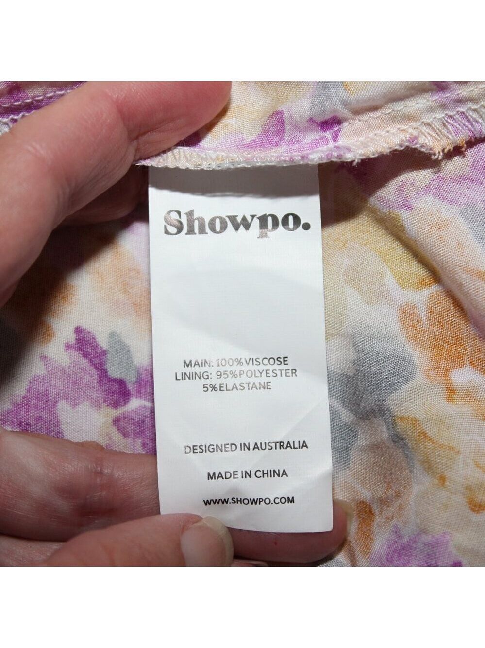 Showpo Womens Dyliah Frill Plunge Maxi Dress Floral Thigh High Split Size 14 NWT - Picture 7 of 11